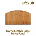 Featheredge Dome Closeboard Fence Panel 6ft x 3ft