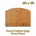 Featheredge Dome Fence Panel 6ft x 4ft