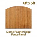 Featheredge Dome Fence Panel 6ft x 5ft