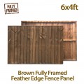 Fully Framed Featheredge Heavy Duty Fence Panel 6ft x 4ft