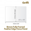 Fully Framed Featheredge Heavy Duty Fence Panel 6ft x 4ft