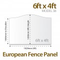 6ft x 4ft Model 38 Fence Panel