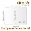 6ft x 5ft Model 38 Fence Panel