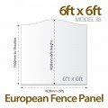 6ft x 6ft Model 38 Fence Panel