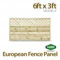 6ft x 3ft Model 4 Fence Panel