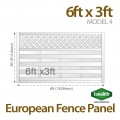 6ft x 3ft Model 4 Fence Panel