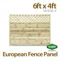 6ft x 4ft Model 4 Fence Panel