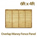 Overlap Waney Fence Panel 6ft x 4ft