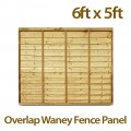 Overlap Waney Fence Panel 6ft x 5ft