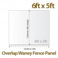 Overlap Waney Fence Panel 6ft x 5ft