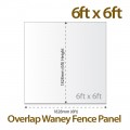 Overlap waney fence panel 6ft x 6ft