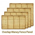 Overlap Waney Fence Panel 6ft x 5ft