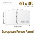 6ft x 3ft Model 14 Fence Panel