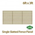 6ft x 3ft Single Slatted Fence Panel