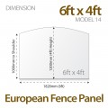 6ft x 4ft Model 14 Fence Panel