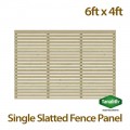 6ft x 4ft Single Slatted Fence Panel