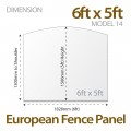 6ft x 5ft Model 14 Fence Panel