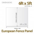 6ft x 5ft Model 4 Fence Panel