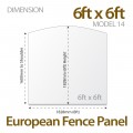 6ft x 6ft Model 14 Fence Panel