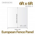 6ft x 6ft Model 4 Fence Panel