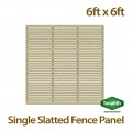 6ft x 6ft Single Slatted Fence Panel