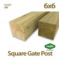 2.4m 8ft 6"x 6" (150mm x 150mm) Timber Posts Green Tanalised Treated